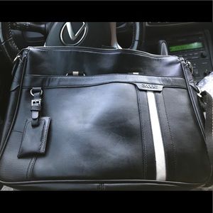 Bally Briefcase Laptop bag. Black leather